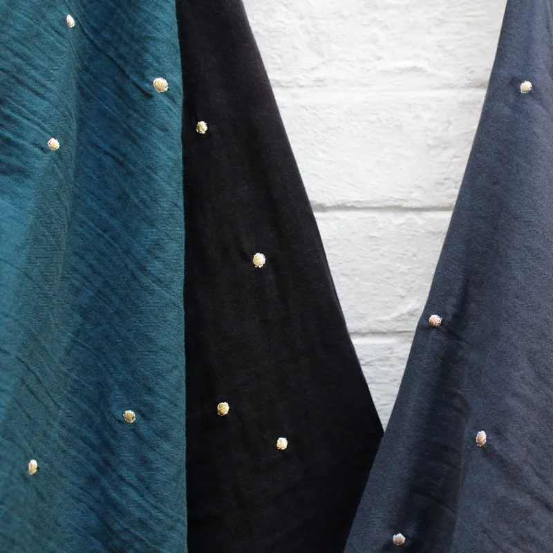 Katoen double gauze 'Stardust Night' van Atelier Brunette